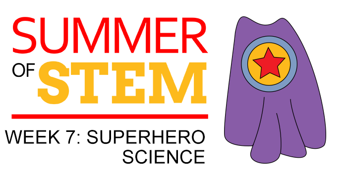 Superhero cape image to represent the superhero science theme for Week 7 of Summer of STEM with Science Buddies