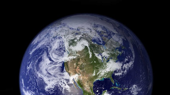 Blue marble view of Earth