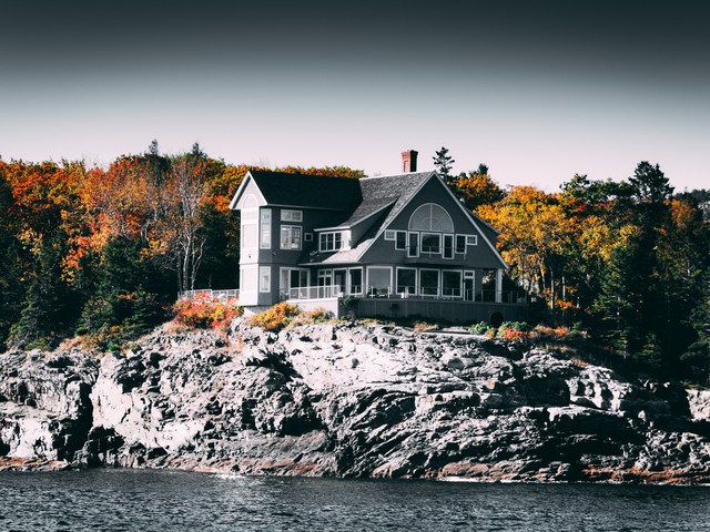 house on rocks