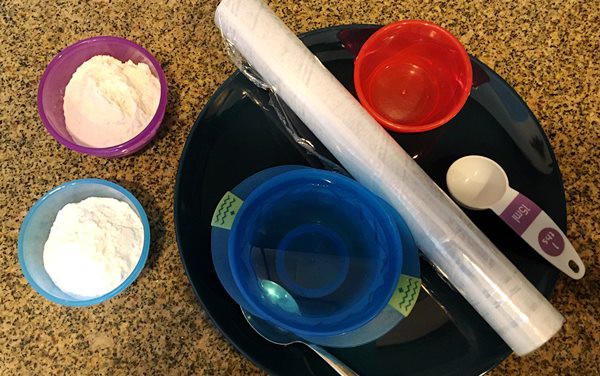 materials needed for this homemade rice paper STEM activity