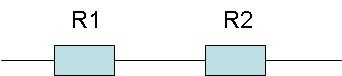 Two resistors in a serial connection