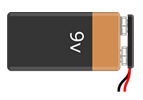 Breadboard diagram symbol for a 9 volt battery