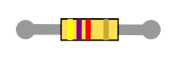 Breadboard diagram symbol for a 4.7k ohm resistor