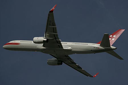 Photo of a commercial airplane in flight