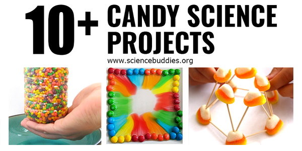 Images of  student projects and experiments that involve candy science