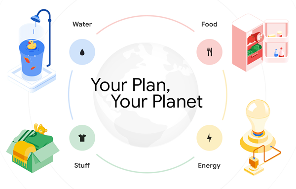 Logo for the Your Plan Your Planet initiative from Google