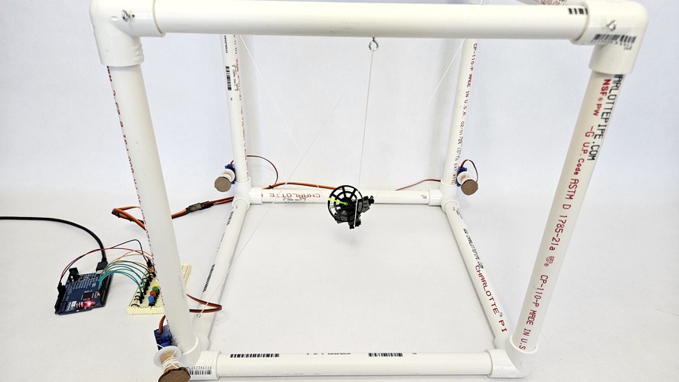 Build a Motorized Cable-Driven Spacecraft Motion Simulator with Arduino ... image.