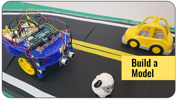 Model self-driving car built with Arduino to experiment with training car