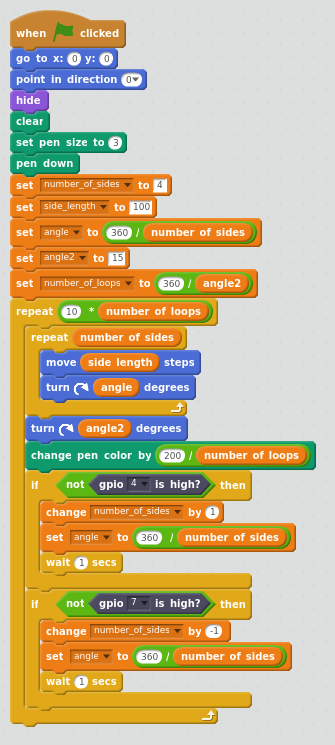 raspberry pi  scratch screen spirograph