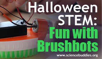 Halloween STEM / Brushbot robot made from brush and simple electronics parts