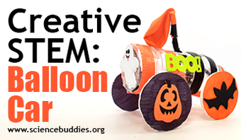 Balloon car with Halloween theme