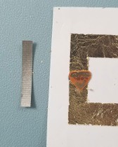 Approximate conductive fabric tape length alongside LED. 