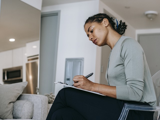 woman writing