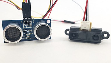 Ultrasonic and infrared distance sensors 