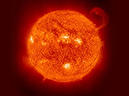 A high-resolution photo taken of the Sun
