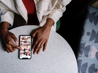 Social media scrolling
