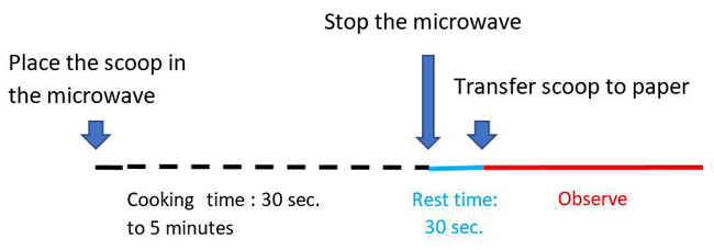 Diagram shows a timeline for an experiment