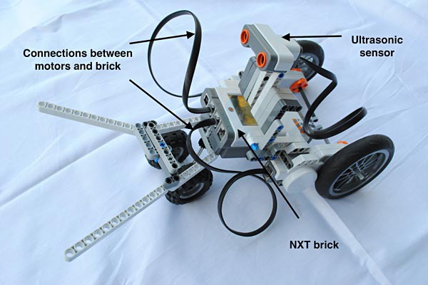 Photo of a fully assembled guard robot