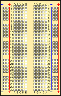 Breadboard diagram symbol for a breadboard