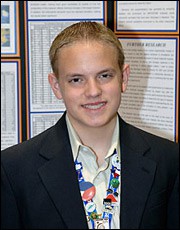 Photo of multiple science fair award winner Terik Daly