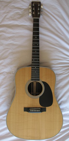 Photo of an acoustic guitar