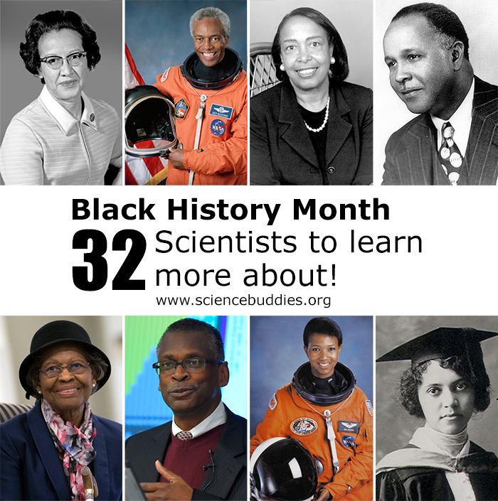 Photo collage of eight African American scientists and engineers