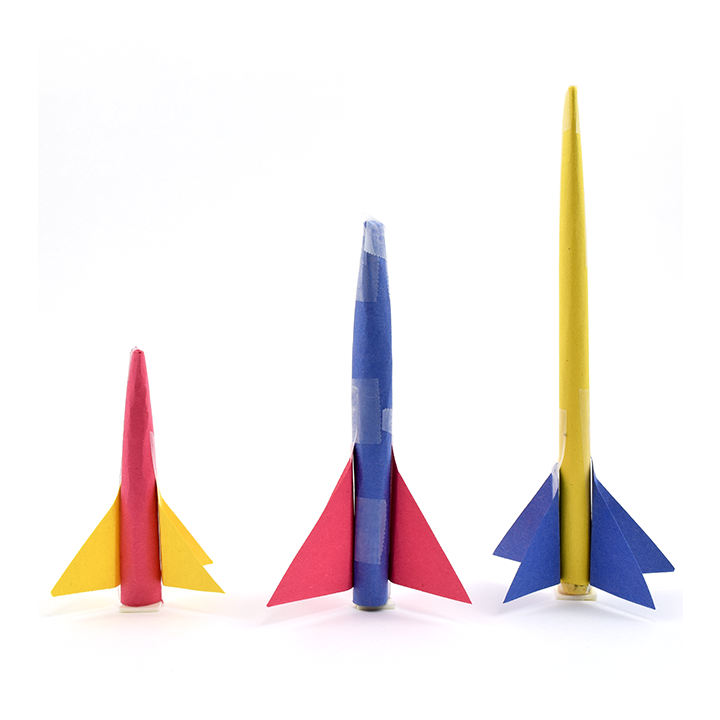 Paper rockets from construction paper - Awesome Summer Science Experiments