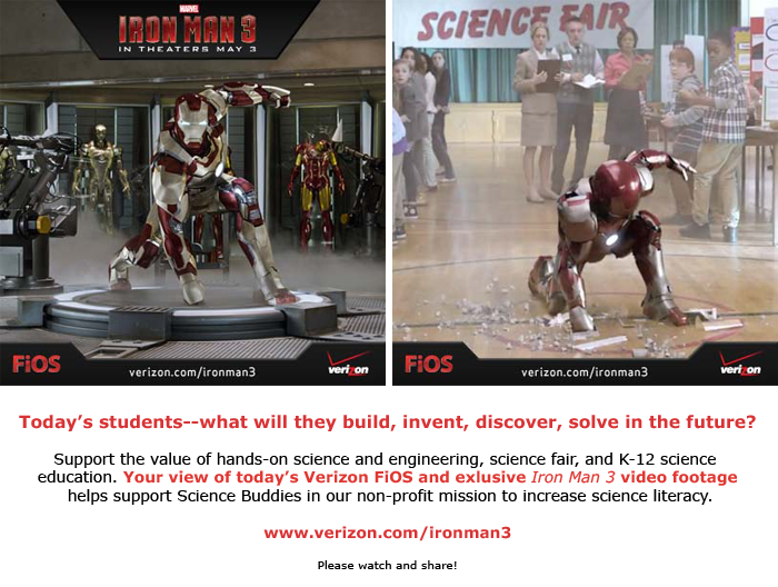 Iron Man Science / View to Give exclusive video content from Verizon FiOS