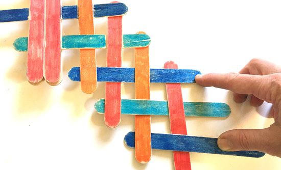 Ice cream sticks kids activity, Popsicle stick craft coasters