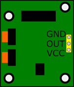 Breadboard diagram symbol for a PIR sensor