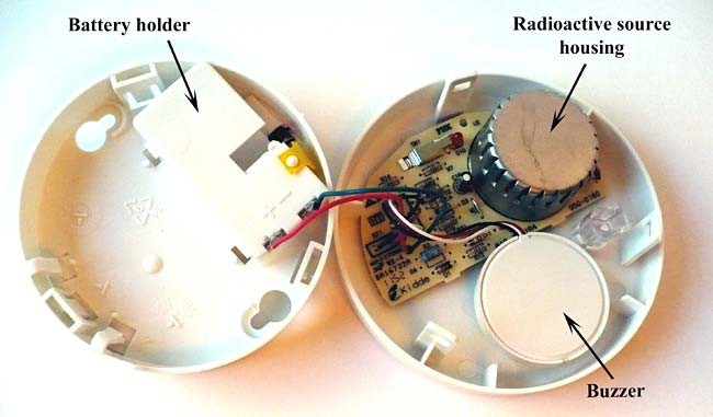 The inside of a smoke detector