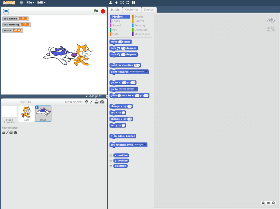 raspberry pi video game scratch screen