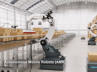 autonomous robot in factory