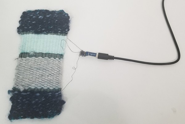 Patch connected to microusb cable. 