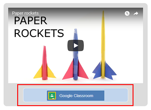 Cropped screenshot of a Create Assignment button for Google Classroom under a video on ScienceBuddies.org