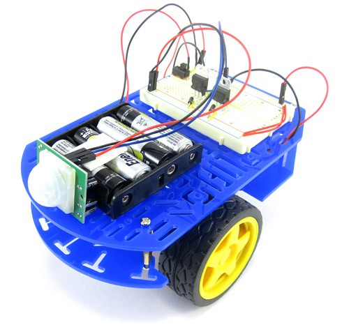 Photo of a robot designed to activate when it detects motion