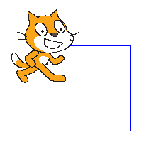 raspberry pi  scratch screen 2 squares