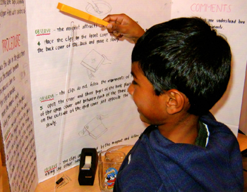 Ram Goli with 3rd grade science project