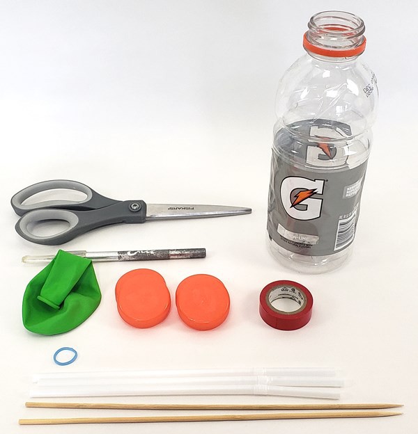 Materials to build a balloon car