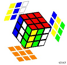 Rubik's Cube with a stripes pattern