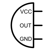 Circuit diagram symbol for a passive infrared sensor