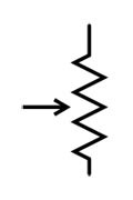 Circuit diagram symbol for a potentiometer