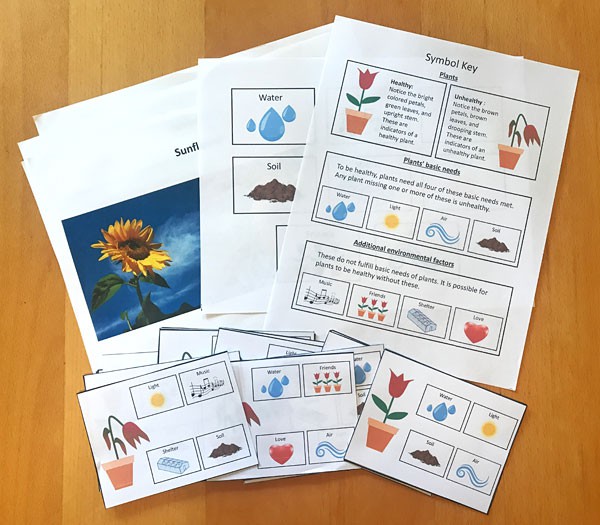 Lesson plan printouts about plants