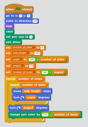 raspberry pi  scratch screen spirograph