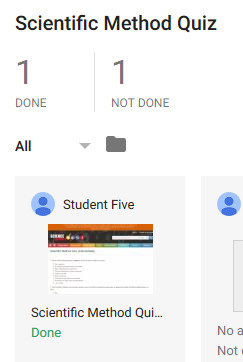 Students who are done