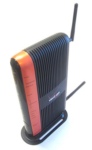 A wireless router with two antennas