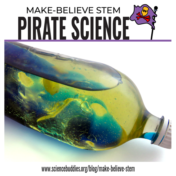 A wave in a bottle experiment - part of Pirate-inspired Make-Believe STEM Science Experiments
